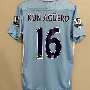 Manchester City 2011/2012 Kun Aguero home jersey